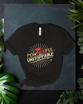 Black t-shirt with &