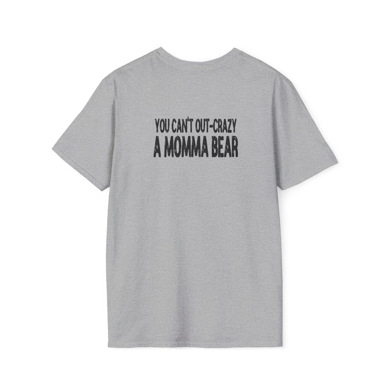 Gray t-shirt with text &
