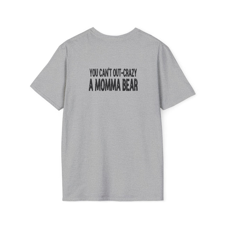 Gray t-shirt with text &